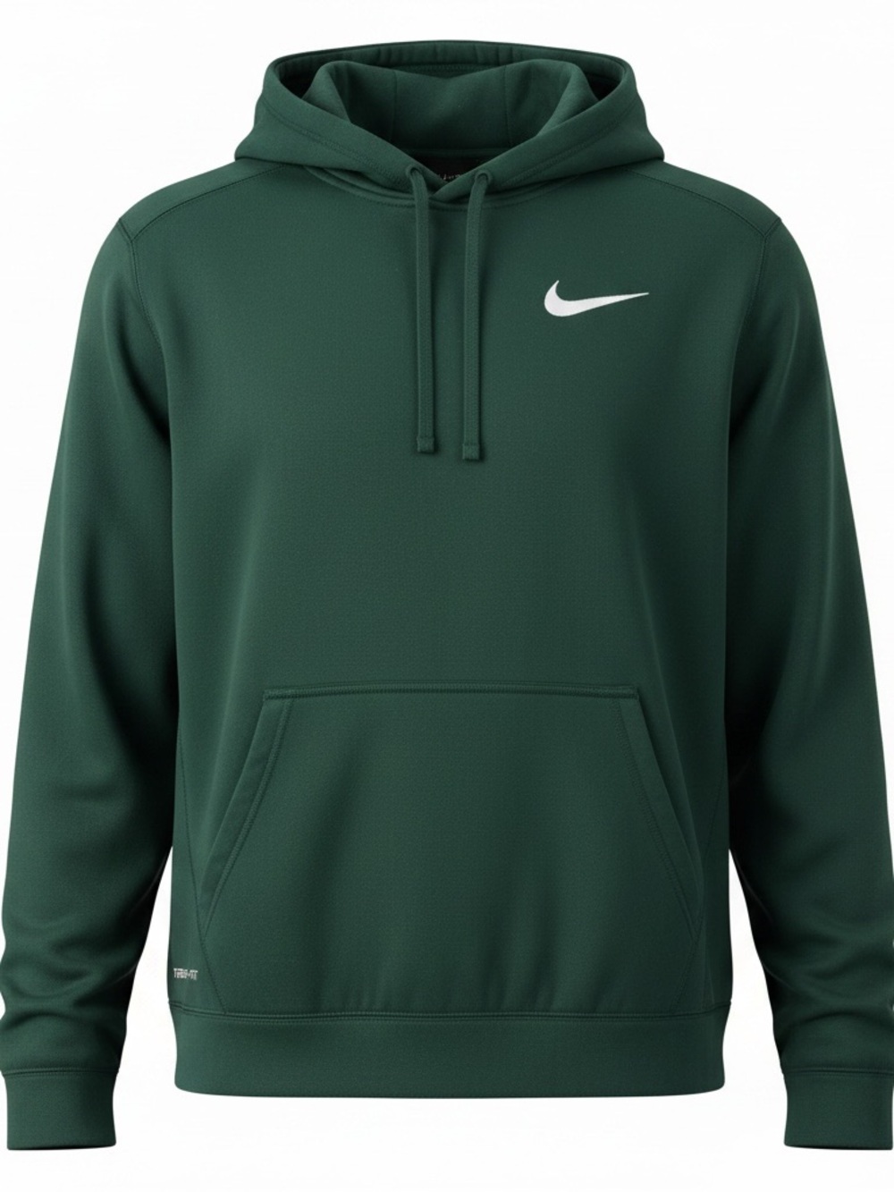 Nike Men’s Forest Green Pullover Hoodie with White Swoosh